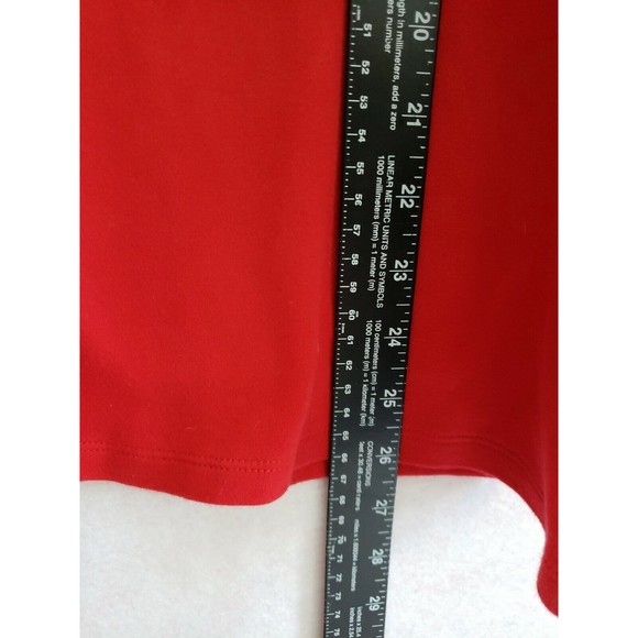 Kim Rogers Women's Red V Neck 100% Cotton Short Sleeve T Shirt Top Size XXL - Picture 5 of 6